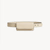 Cream mini belt bag with flap closure from Arvak + Sól's The Belt Bag collection, featuring a stylish, compact design.