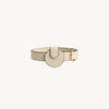 Cream leather Not Your Classic Collar Airtag case by Arvak + Sól, designed to hold and protect your AirTag.