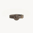 Arvak + Sól Not Your Classic Collar Airtag case in taupe, showcasing a stylish, durable collar accessory with brand logo detail.